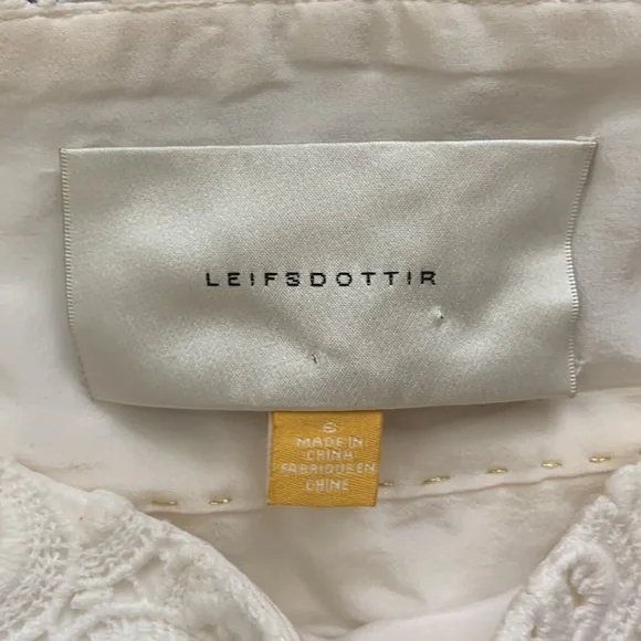 Leifsdottir Anthropologie Cream Lace Brocade Pencil Skirt - Picture 2 of 7